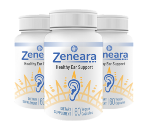 Zeneara Healthy Ear Support 60 veggie capsules dietary supplement bottles